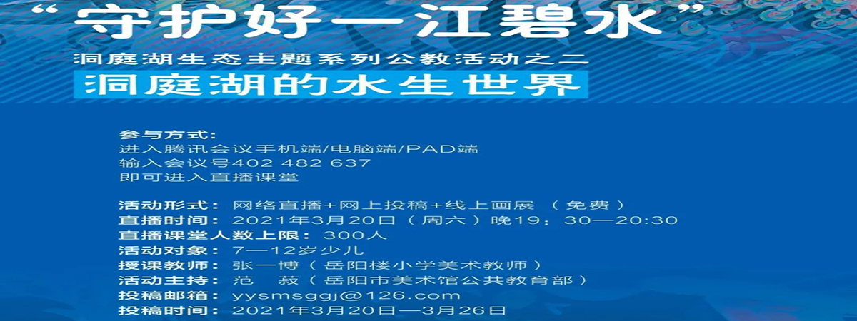 线上展示 | “洞庭湖的水生世界”——“守护好一江碧水”系列公共教育课程作品汇报（二）